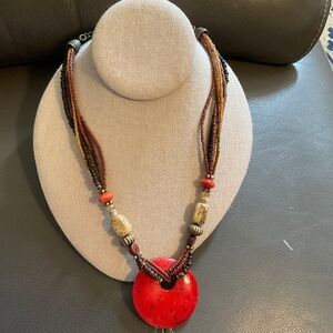 Coldwater Creek Boho Natural Stone Bead Necklace